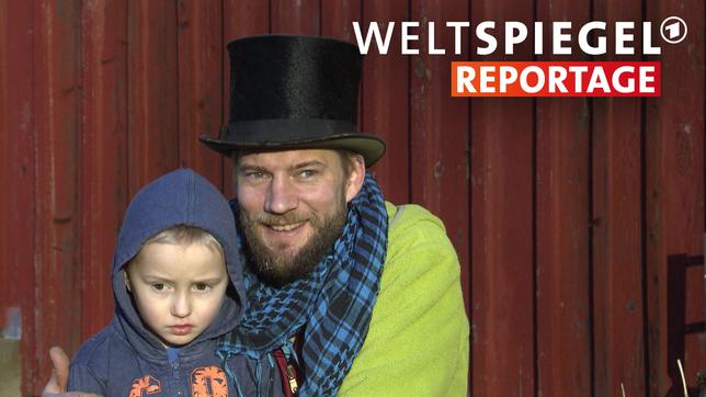 Der Finne Juha mit seinem Sohn