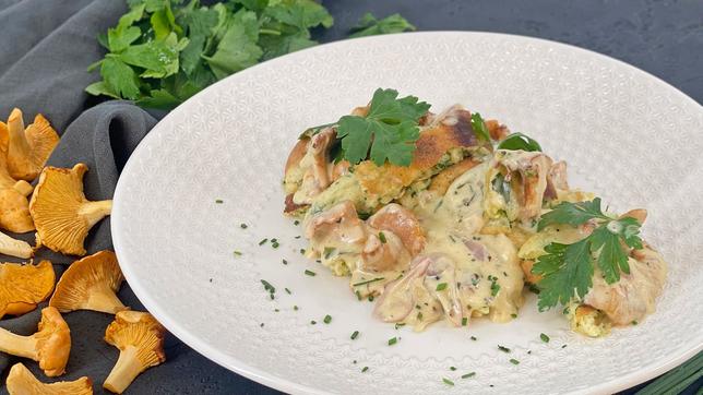 Rahm-Pfifferlinge mit Kratzete