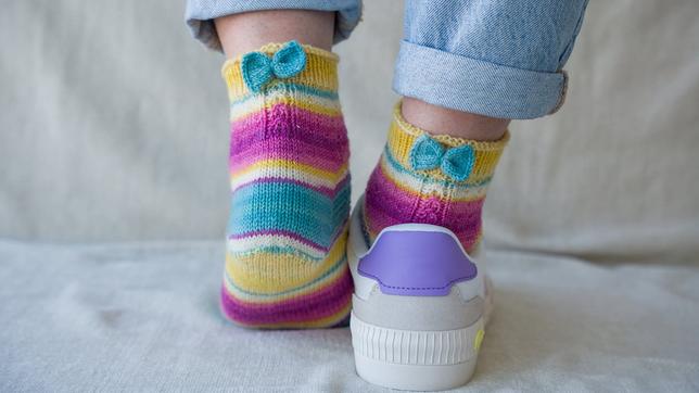 Sneaker-Socken mit Schleife