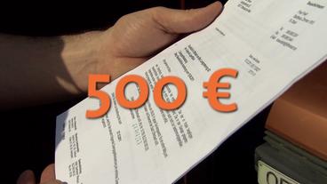 Bild: SWR 500 Euro Bußgeld-Bescheid