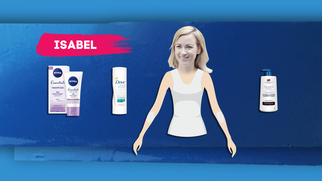 Bild: SWR Isabel testet Sensitiv-Produkte.