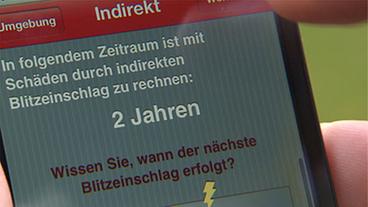 Bild: WDR (TV-Bild) App für zu erwartende Blitzeinschläge
