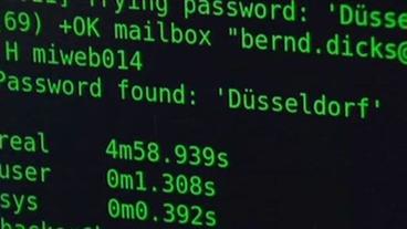 Bild: WDR PC-Monitor mit identifiziertem Passwort