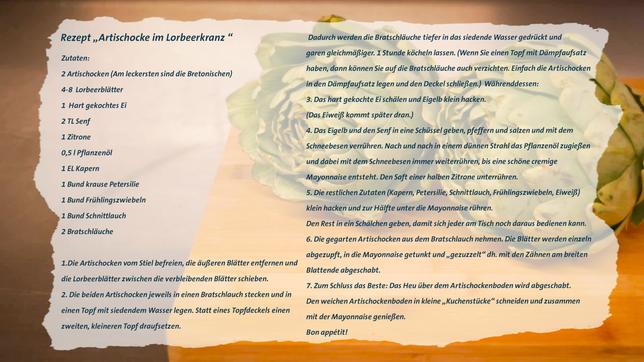 Bild: WDR Rezept: Artischocke mit Lorbeer gespickt