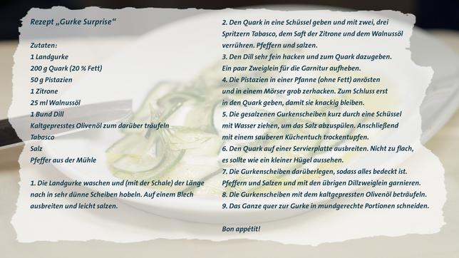 Bild: WDR Gurke Surprise Anleitung