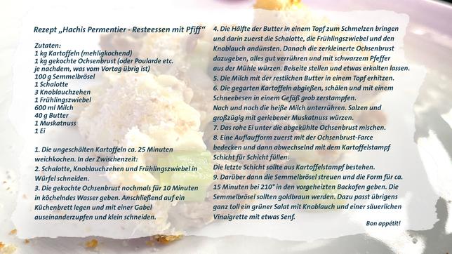 Bild: ARD Hachis Permentier, Live nach neun, Rezept