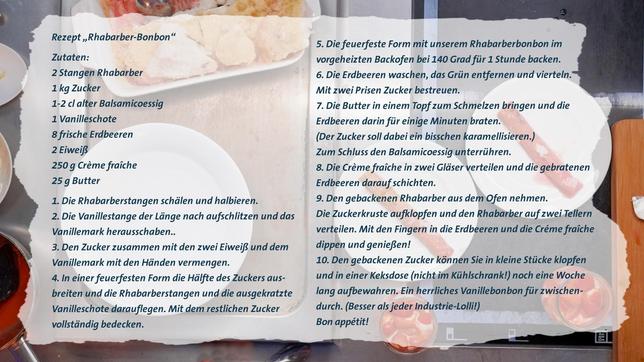 Kochen mit Stern Rhabarber Bonbon