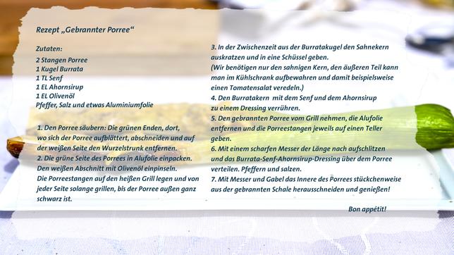 Bild: ARD Gebrannter Sommer-Porree mit Stern