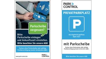 Bild: Park&Control Die neuen Schilder von Park&Control