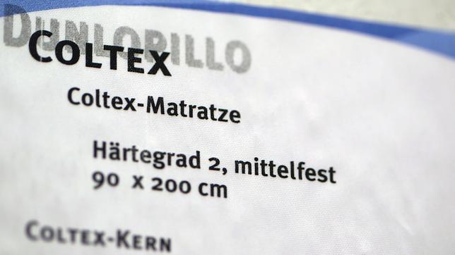 Bild: SWR Matratze mit Härtegrad-Angabe