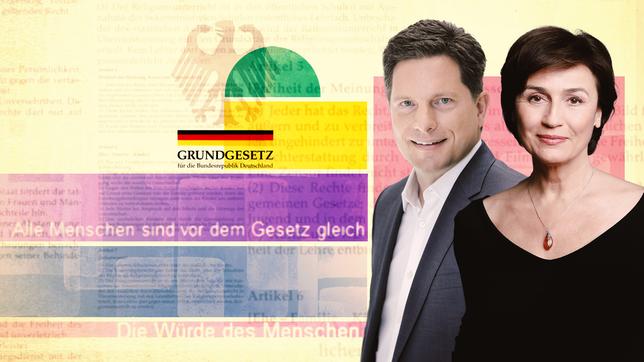 Das Grundgesetz wird ein Dreivierteljahrhundert alt. Sandra Maischberger und ARD-Rechtsexperte Frank Bräutigam diskutieren über dessen Entstehung, Entwicklung und Bedeutung.