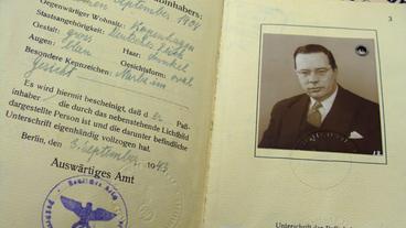 Duckwitz' Diplomatenpass aus dem Jahr 1943, dem Jahr der geplanten Deportation der dänischen Juden.