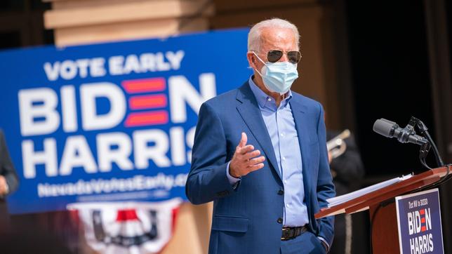 Joe Biden bei einem Wahlkampfauftritt am 9. Oktober in Las Vegas.