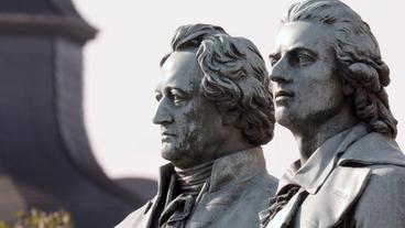 Bild: rbb Goethe und Schiller in Weimar.