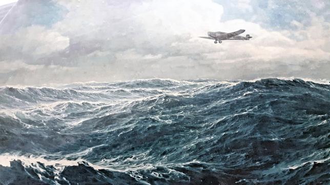 Bild: Radio Bremen Die JU 33 "Bremen" über dem Atlantik.