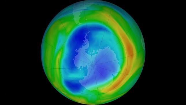 Bild: SWR Über dem Südpol bildete sich im Winter ein regelrechtes Ozonloch.
