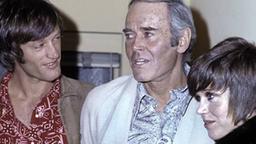 Jane Fonda mit ihrem Vater und Bruder