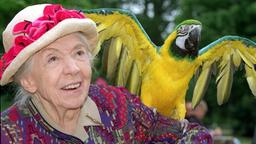 Inge Meysel mit Papagei
