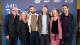 Christian Beetz,  Christiane Hinz, Moritz Riesewieck, Hans Block, Jutta Krug und Georg Tschurtschenthaler (v.l.)