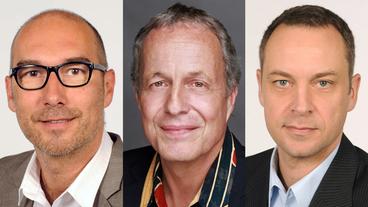 Bild: (Bild: 2x SWR/A.Kluge; WDR/Bettina Fürst-Fastré v.l.n.r.: Ulli Neuhoff, Peter Schreiber, Volker Schwenck