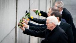 Bundespräsident Frank-Walter Steinmeier beim Gedenken zur Öffnugn der Berliner Mauer 1989