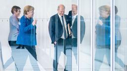 Olaf Scholz, Angela Merkel und Annegret Kramp-Karrenbauer