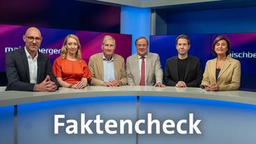 Bild: WDR/Oliver Ziebe Die Gäste (v.l.n.r.): Lars Sänger, Melanie Amann, Ulrich Wickert, Armin Laschet, Kevin Kühnert