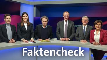 Bild: WDR/Oliver Ziebe Die Gäste (v.l.n.r.): Dagmar Rosenfeld, Laura Kipfelsberger, Giovanni di Lorenzo, Friedrich Merz, Andrij Melnyk