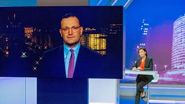 Bild: WDR/Max Kohr Sandra Maischberger im Gespräch mit Jens Spahn