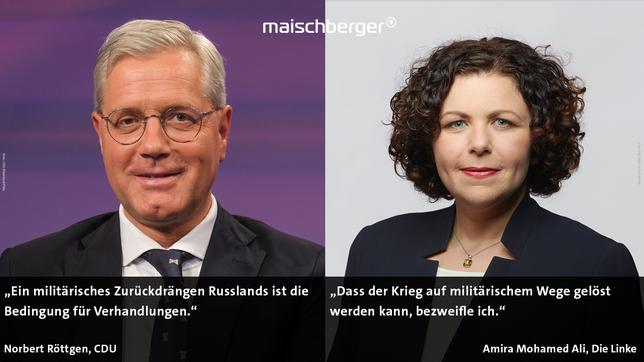 Bild: WDR/Oliver Ziebe; DIE LINKE im Bundestag Norbert Röttgen und Amira Mohamed Ali