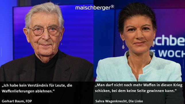 Bild: WDR/Ben Knabe; WDR/Oliver Ziebe Gerhart Baum und Sahra Wagenknecht