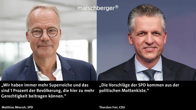 Bild: Jason Mitchell; WDR/Oliver Ziebe Matthias Miersch und Thorsten Frei