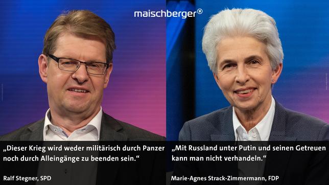 Bild: Beide WDR/Oliver Ziebe Ralf Stegner und Marie-Agnes Strack-Zimmermann
