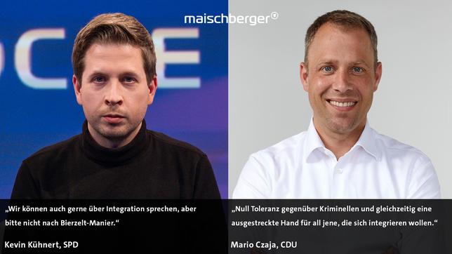 Bild: WDR/Oliver Ziebe; Ulrich Brothagen Kevin Kühnert und Mario Czaja
