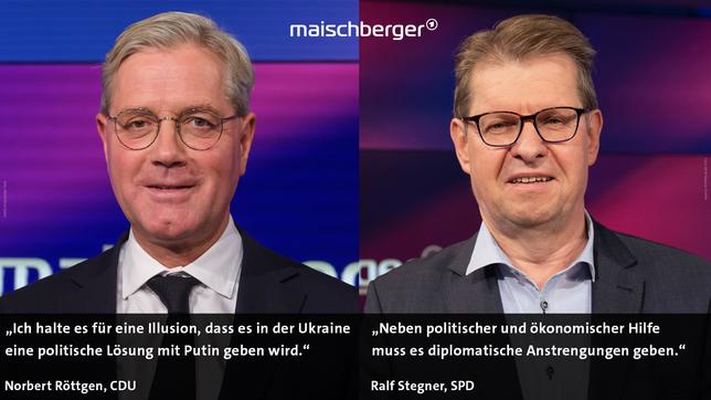 Bild: WDR/Oliver Ziebe; WDR/Melanie Grande Nobert Röttgen und Ralf Stegner