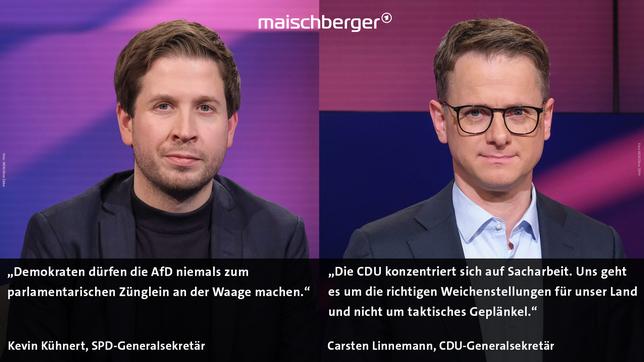 Bild: Beide WDR/Oliver Ziebe Kevin Kühnert und Carsten Linnemann