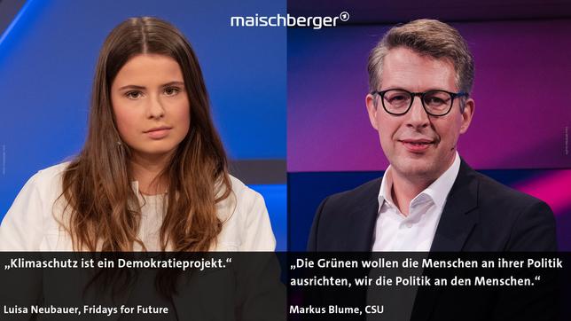 Bild: WDR/Oliver Ziebe; WDR/Ben Knabe Luisa Neubauer und Markus Blume