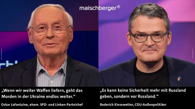 Bild: WDR/Melanie Grande; WDR/Oliver Ziebe Oskar Lafontaine und Roderich Kiesewetter