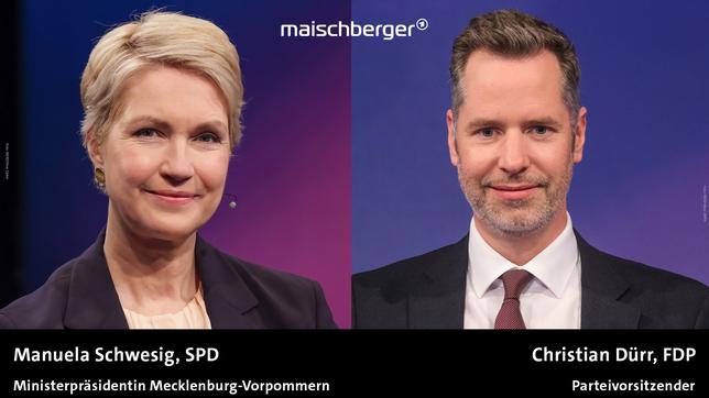Bild: Beide WDR/Oliver Ziebe Manuela Schwesig und Christian Dürr