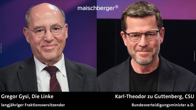 Bild: Beide WDR/Oliver Ziebe Gregor Gysi und Karl-Theodor zu Guttenberg