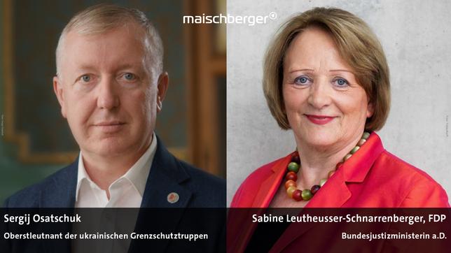 Bild: Sergij Osatschuk; Tobias Koch Sergij Osatschuk und Sabine Leutheusser-Schnarrenberger