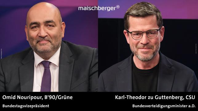 Bild: Beide WDR/Oliver Ziebe Omid Nouripour und Karl-Theodor zu Guttenberg