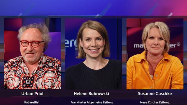 Bild: WDR/Dirk Borm; WDR/Oliver Ziebe; WDR/Dirk Borm Urban Priol, Helene Bubrowski und Susanne Gaschke (v.l.n.r.)