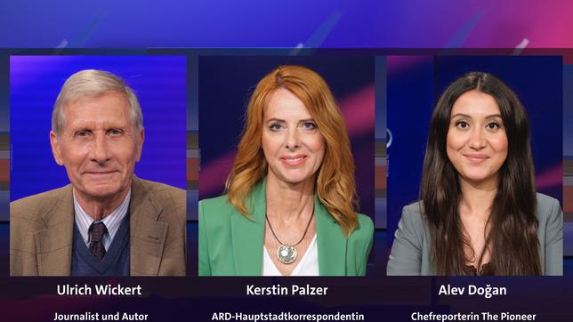 Bild: Alle WDR/Oliver Ziebe Ulrich Wickert, Kerstin Palzer und Alev Doğan (v.l.n.r.)