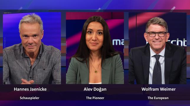 Bild: WDR/Oliver Ziebe; WDR/Melanie Grande; WDR/Oliver Ziebe Hannes Jaenicke, Alev Doğan und Wolfram Weimer (v.l.n.r.)
