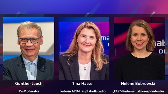 Bild: WDR/Max Kohr; WDR/Thomas Ernst; WDR/Melanie Grande Günther Jauch, Tina Hassel, Helene Bubrowski