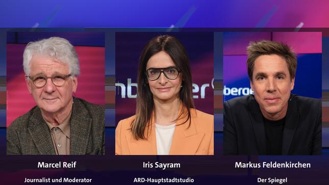 Marcel Reif, Iris Sayram und Markus Feldenkirchen (v.l.n.r.)