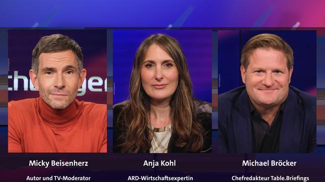 Bild: Alle WDR/Oliver Ziebe Micky Beisenherz, Anja Kohl und Michael Bröcker