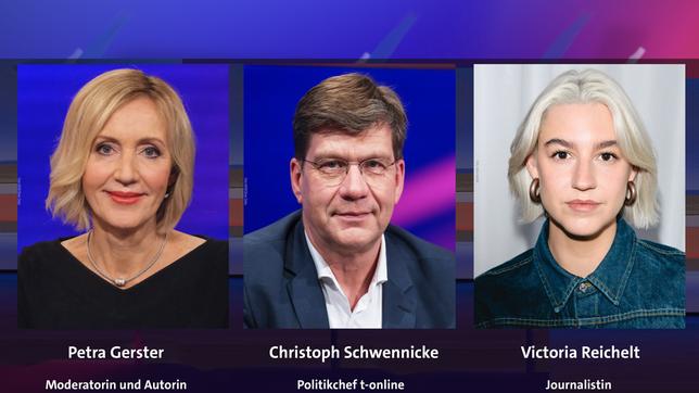 Petra Gerster, Christoph Schwennicke und Victoria Reichelt (v.l.n.r.)