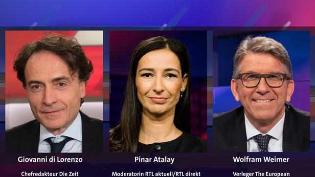 Bild: WDR/Max Kohr; WDR/Thomas Kierok; WDR/Melanie Grande Giovanni di Lorenzo, Pinar Atalay und Wolfram Weimer (v.l.n.r.)